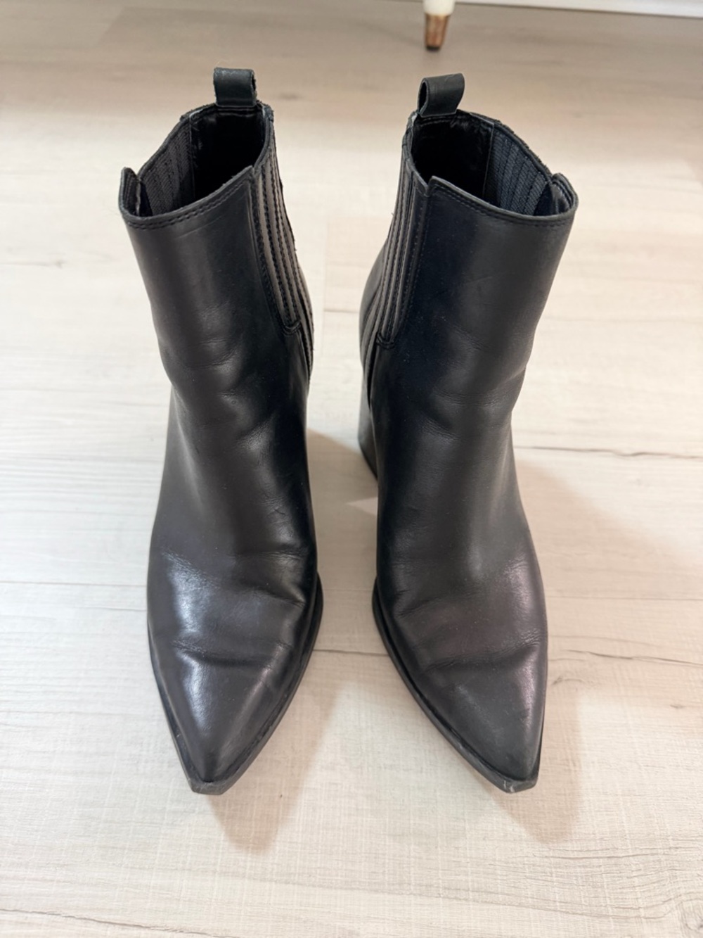 Marc Fisher Oshay Pointed Toe‎ Block Heel Boot Size 36.5 - Picture 2 of 14